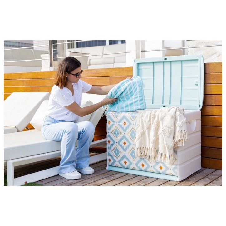 Coffre de rangement - PLASTIKEN - 260 L - 80 x 61 x 53 cm - Vintage Coffre de rangement - PLASTIKEN - 260 L - 80 x 61 x 53 cm - Vintage
