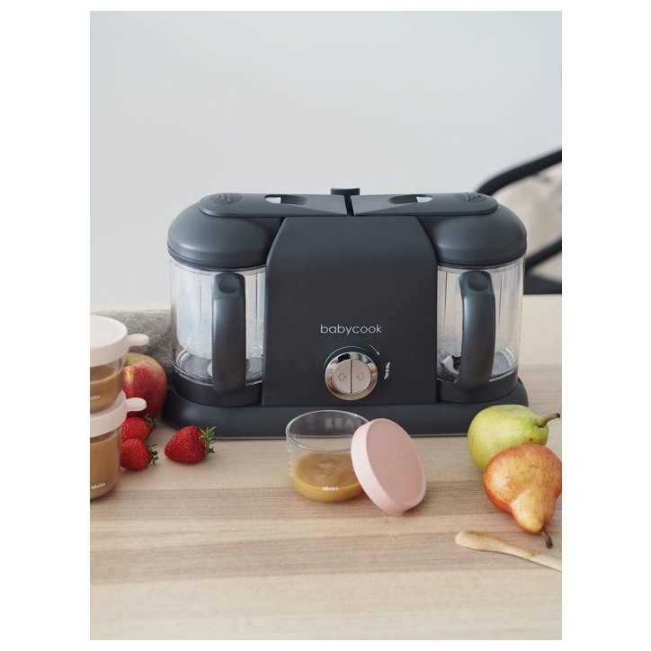 Pack robot cuiseur multifonction Babycook Duo + lot de cuilleres - BEABA - Robot 6-en-1 Gris foncé - Cuilleres silicone 1er âg Pack robot cuiseur multifonction Babycook Duo + lot de cuilleres - BEABA - Robot 6-en-1 Gris foncé - Cuilleres silicone 1er âg