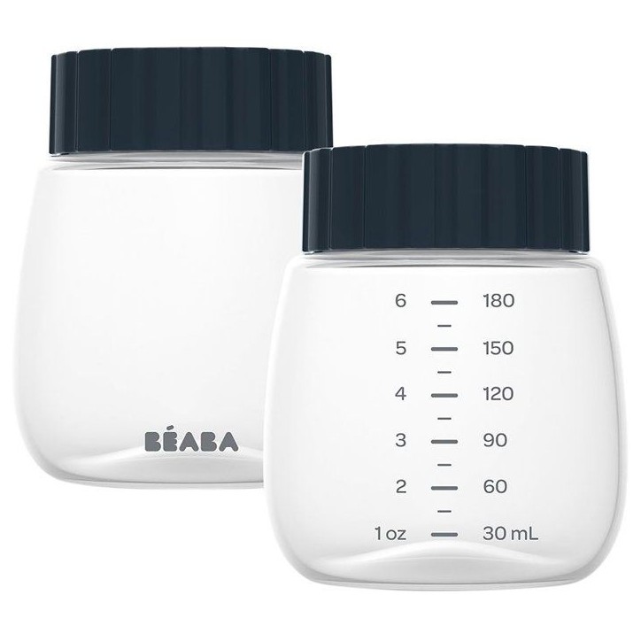 Lot de 2 Bouteilles de recueil et conservation pour lait maternel - BEABA - Tire-laits Double et Simple