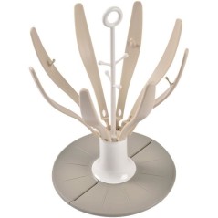 Egoutte-biberons pliable Flower - BEABA - Jusqu'a 8 biberons - Argile