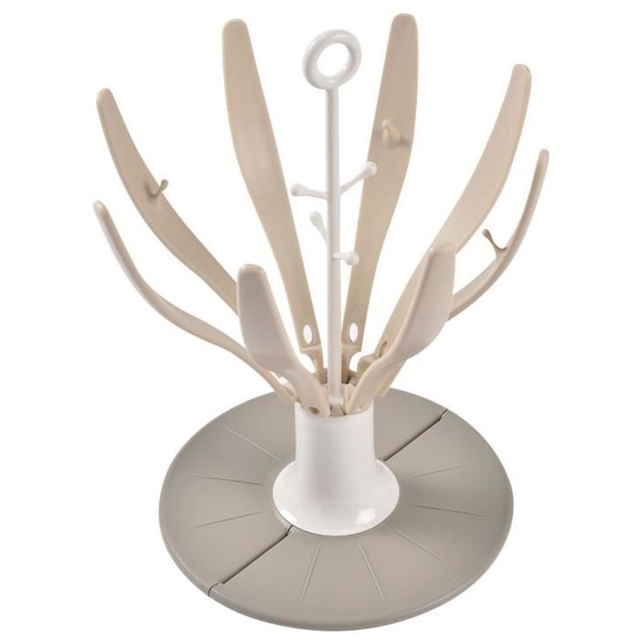 Egoutte-biberons pliable Flower - BEABA - Jusqu'a 8 biberons - Argile Egoutte-biberons pliable Flower - BEABA - Jusqu'a 8 biberons - Argile