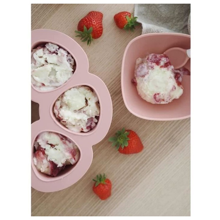BEABA Multiportions en silicone de qualité premium, résistance thermique, couvercle hermétique, Fabriqué en Italie, 6x90 ml BEABA Multiportions en silicone de qualité premium, résistance thermique, couvercle hermétique, Fabriqué en Italie, 6x90 ml