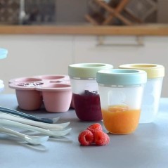 BEABA Multiportions en silicone de qualité premium, résistance therm