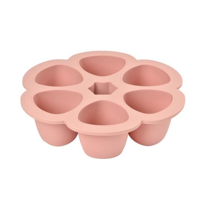 BEABA Multiportions en silicone de qualité premium, résistance thermique, couvercle hermétique, Fabriqué en Italie, 6x150 ml