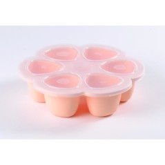 BEABA Multiportions en silicone de qualité premium, résistance thermique, couvercle hermétique, Fabriqué en Italie, 6x150 ml