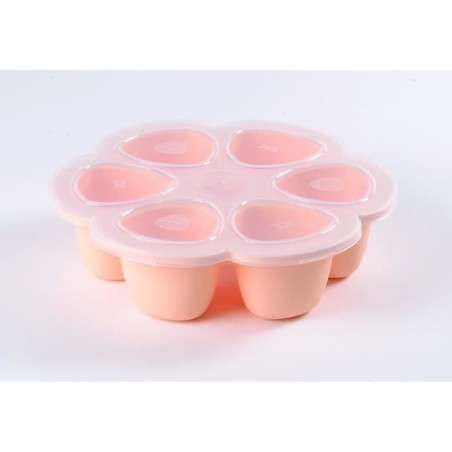 BEABA Multiportions en silicone de qualité premium, résistance thermique, couvercle hermétique, Fabriqué en Italie, 6x150 ml