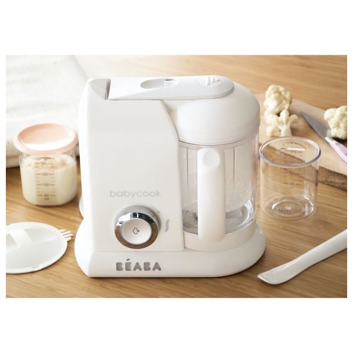 BÉABA - Babycook Solo - Robot Bébé 4 en 1 Mixeur-Cuiseur - Cuisson Vapeur - Blanc BÉABA - Babycook Solo - Robot Bébé 4 en 1 Mixeur-Cuiseur - Cuisson Vapeur - Blanc