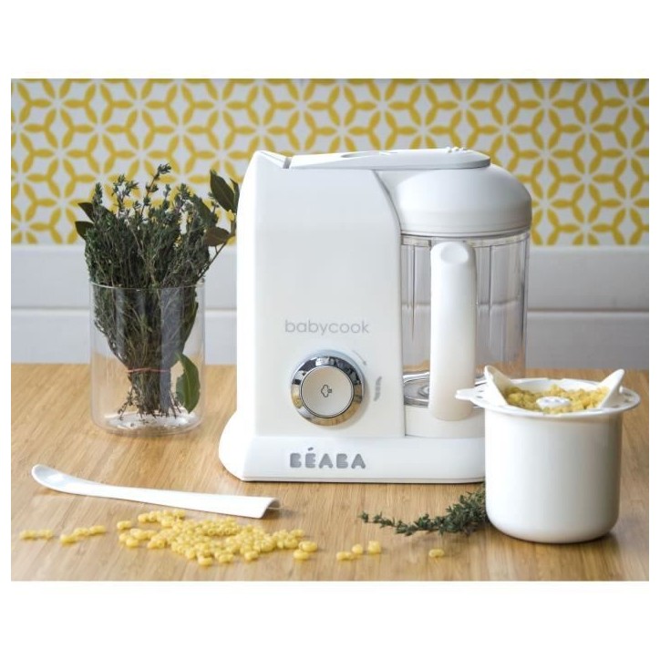 BÉABA - Babycook Solo - Robot Bébé 4 en 1 Mixeur-Cuiseur - Cuisson Vapeur - Blanc BÉABA - Babycook Solo - Robot Bébé 4 en 1 Mixeur-Cuiseur - Cuisson Vapeur - Blanc