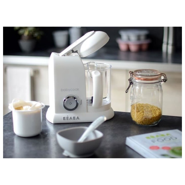 BÉABA - Babycook Solo - Robot Bébé 4 en 1 Mixeur-Cuiseur - Cuisson Vapeur - Blanc BÉABA - Babycook Solo - Robot Bébé 4 en 1 Mixeur-Cuiseur - Cuisson Vapeur - Blanc