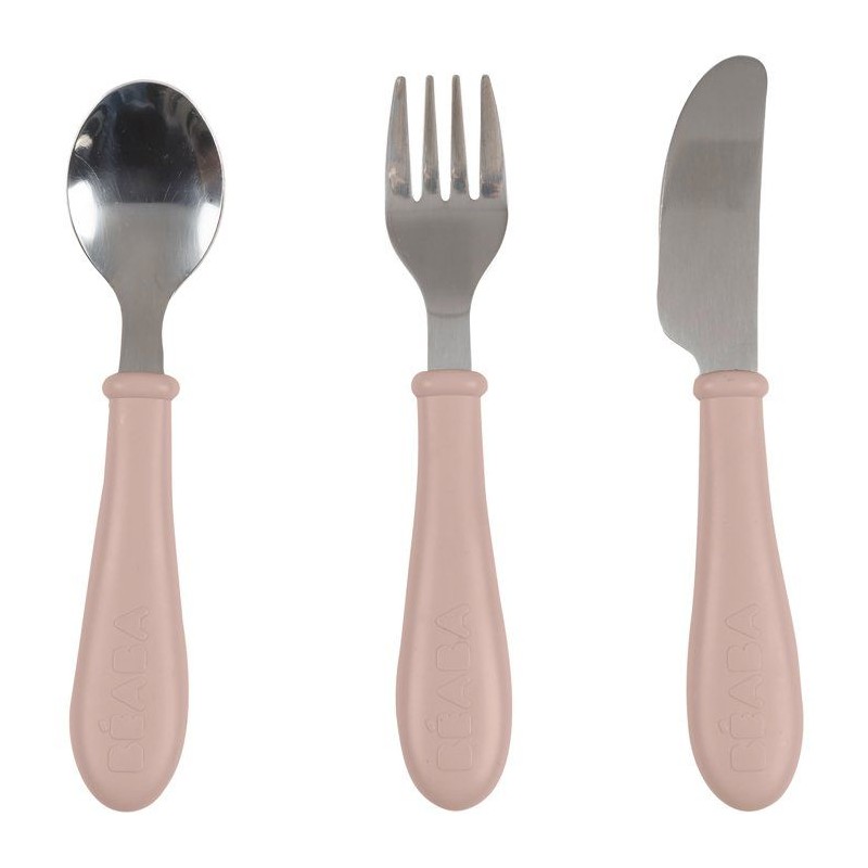Set 3 couverts - BEABA - Inox - Barbe a papa