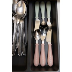 Set 3 couverts - BEABA - Inox - Barbe a papa