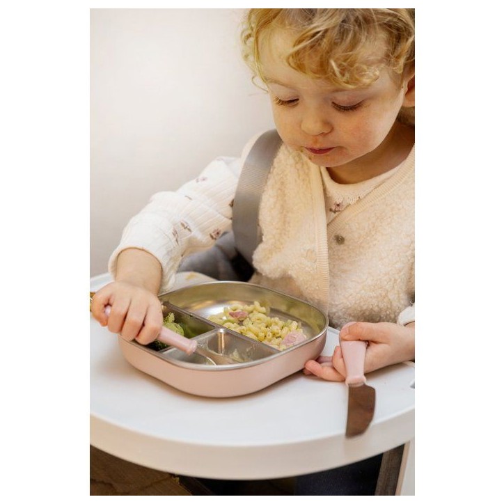 Set 3 couverts - BEABA - Inox - Barbe a papa Set 3 couverts - BEABA - Inox - Barbe a papa