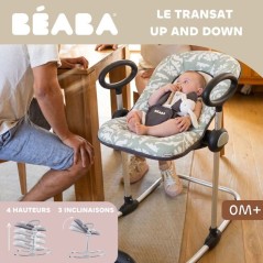Transat - BEABA - Up & Down I - Réglable en hauteur - Playprint Natur
