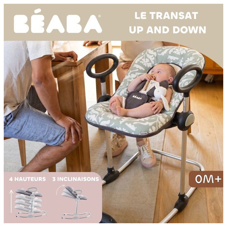 Transat - BEABA - Up & Down I - Réglable en hauteur - Playprint Nature Transat - BEABA - Up & Down I - Réglable en hauteur - Playprint Nature
