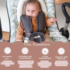 Transat - BEABA - Up & Down I - Réglable en hauteur - Playprint Natur