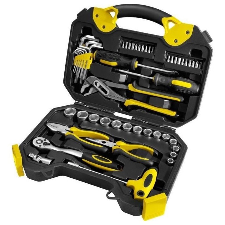 Ensemble d'outils - FIELDMANN - FDG 5002-54R - 54 pieces - Douilles 3/8 Dr. - Mallette de transport