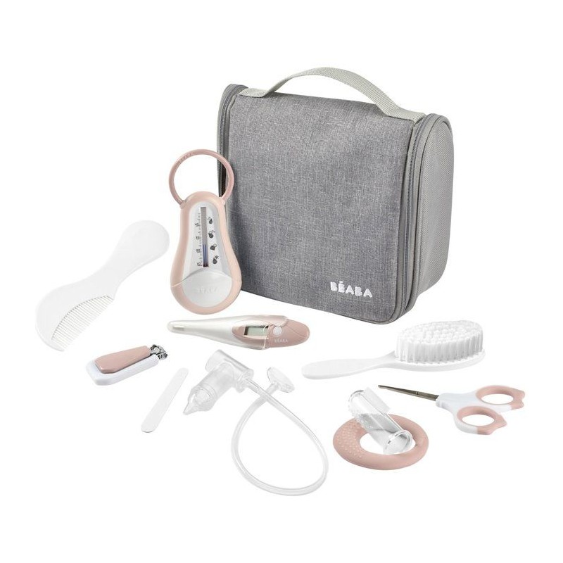 Trousse de toilette - BEABA - 10 accessoires - Vieux rose
