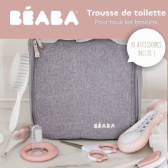 Trousse de toilette - BEABA - 10 accessoires - Vieux rose