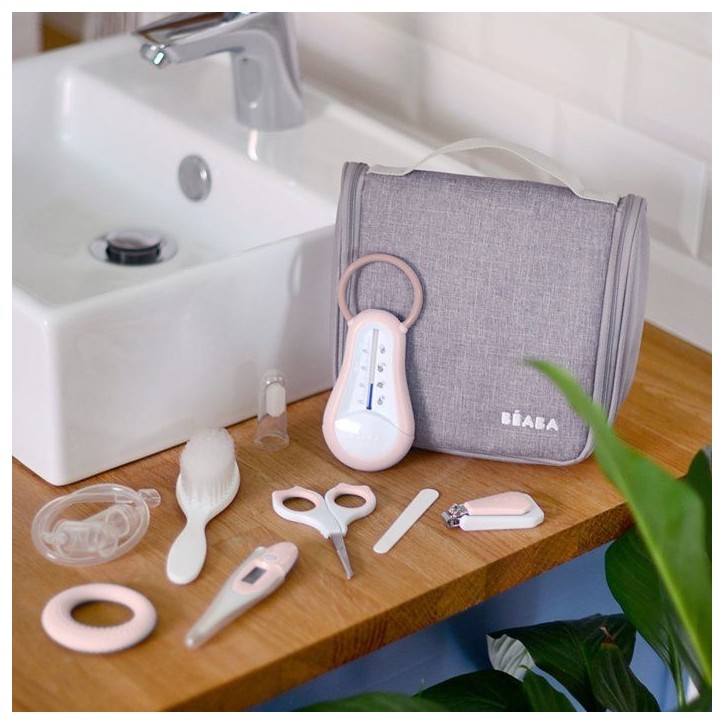 Trousse de toilette - BEABA - 10 accessoires - Vieux rose Trousse de toilette - BEABA - 10 accessoires - Vieux rose