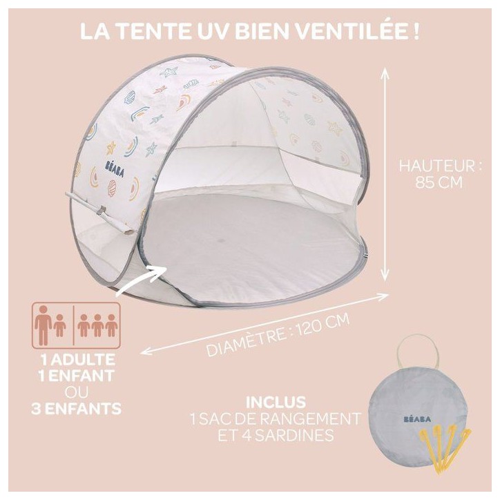 Tente anti-UV - BEABA - Breezy - Terre d'argile Tente anti-UV - BEABA - Breezy - Terre d'argile