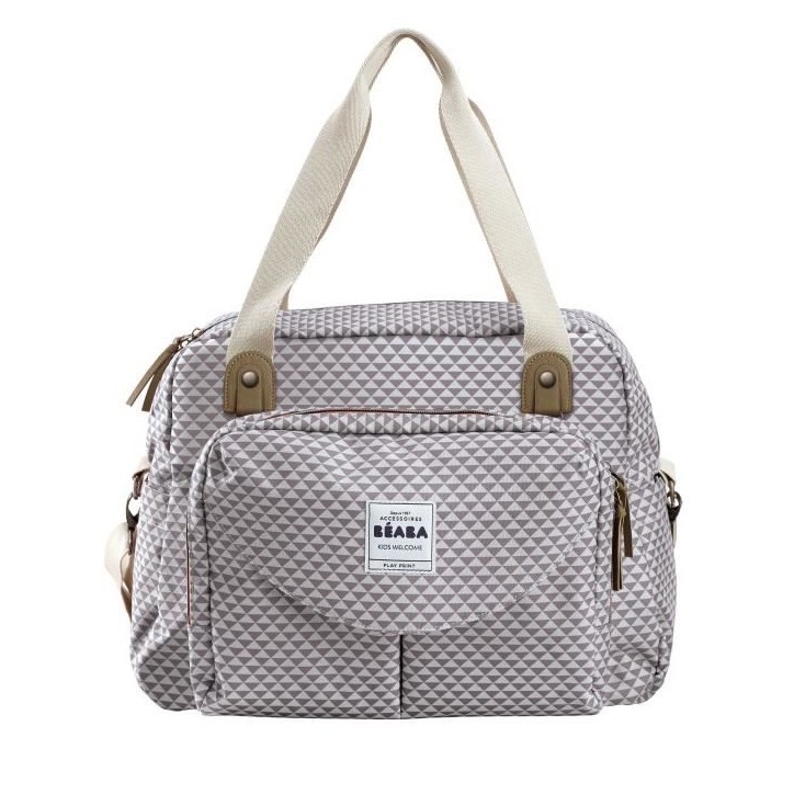 BEABA, Sac a langer Genéve II, Modulable, Grande contenance, Rangements multiples, Pochette avant amovible, Gris BEABA, Sac a langer Genéve II, Modulable, Grande contenance, Rangements multiples, Pochette avant amovible, Gris