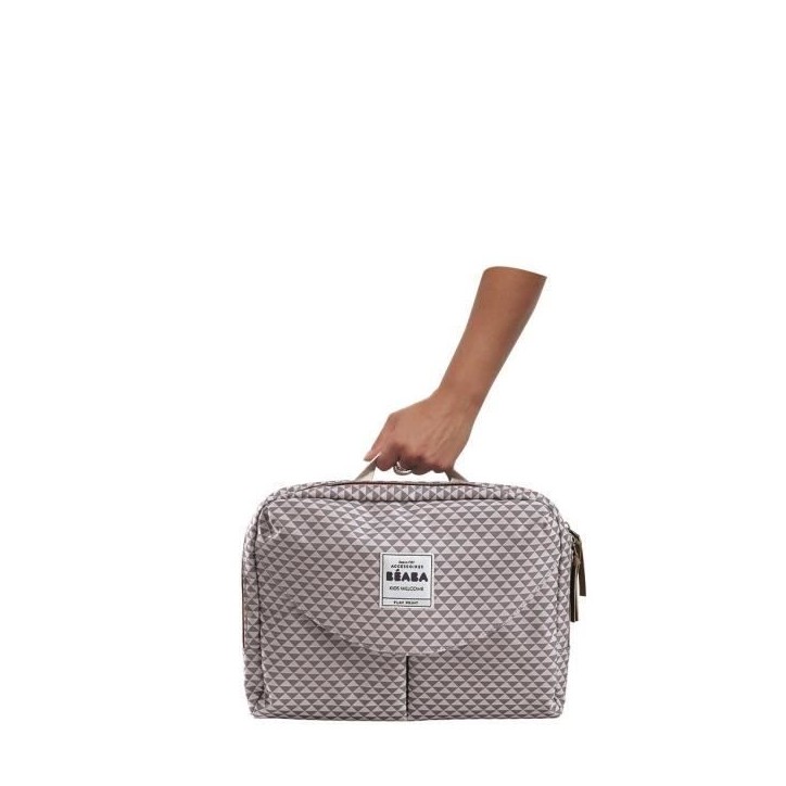BEABA, Sac a langer Genéve II, Modulable, Grande contenance, Rangements multiples, Pochette avant amovible, Gris BEABA, Sac a langer Genéve II, Modulable, Grande contenance, Rangements multiples, Pochette avant amovible, Gris