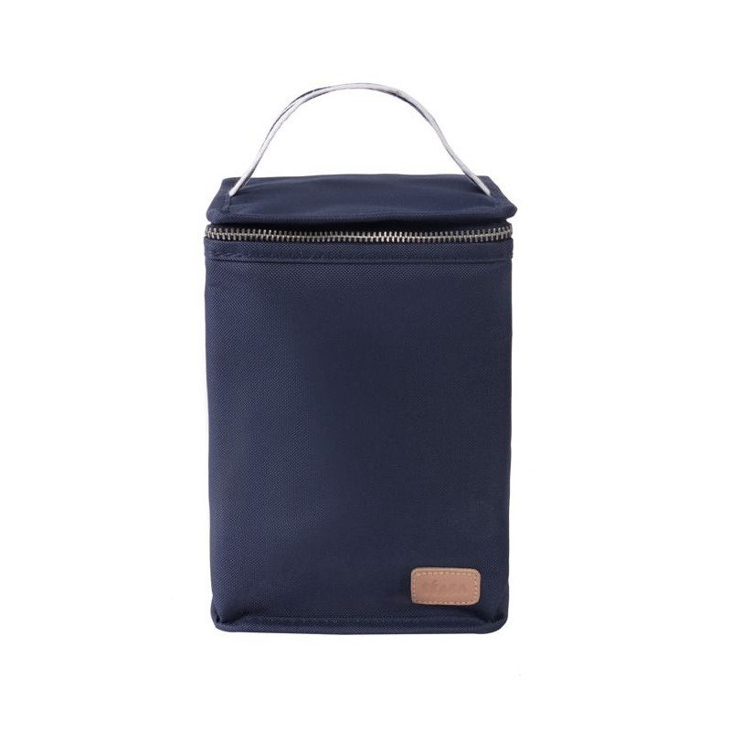 BEABA, Pochette repas isotherme Bleu marine / stripes
