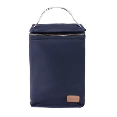 BEABA, Pochette repas isotherme Bleu marine / stripes