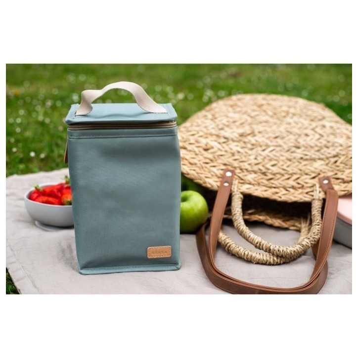 BEABA, Pochette repas bébé, isotherme, vert sauge BEABA, Pochette repas bébé, isotherme, vert sauge