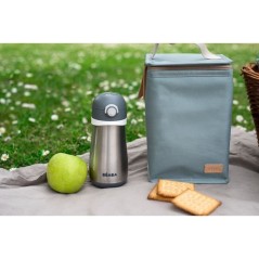 BEABA, Pochette repas bébé, isotherme, vert sauge