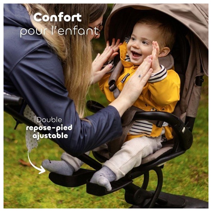 BEABA - Poussette - Baby Cruiser 360° - 4 roues - Pralin BEABA - Poussette - Baby Cruiser 360° - 4 roues - Pralin