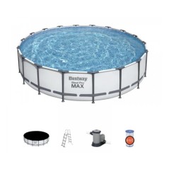 Kit piscine complet hors-sol tubulaire Bestway STEEL PRO MAX POOLS ron