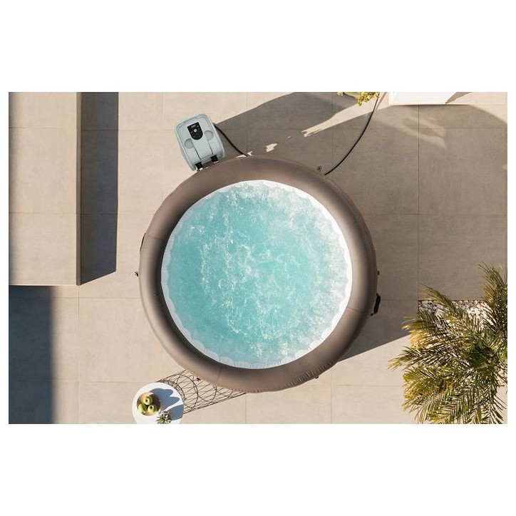Spa gonflable BESTWAY - Lay-Z-Spa Dominica - 140 airjets - 196 x 71 cm - 4 a 6 places - Rond (couverture, cartouche, 4 appuie-te