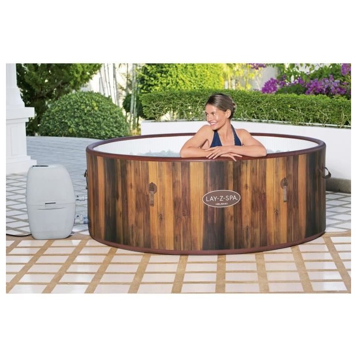 Spa gonflable BESTWAY - Lay-Z-Spa Helsinki - 180 airjets - 180 x 66 cm - 5 a 7 places - Rond (couverture, cartouche, diffuseur) Spa gonflable BESTWAY - Lay-Z-Spa Helsinki - 180 airjets - 180 x 66 cm - 5 a 7 places - Rond (couverture, cartouche, diffuseur)