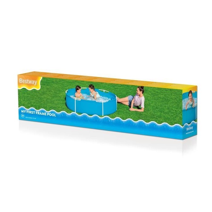 Piscinette BESTWAY - My First FramePool - 152 x 38 cm - Ronde Piscinette BESTWAY - My First FramePool - 152 x 38 cm - Ronde
