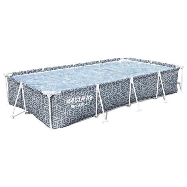 Piscine hors sol tubulaire BESTWAY - Steel Pro™ - 366 x 201 x 66 cm - Rectangulaire - décor graphique Piscine hors sol tubulaire BESTWAY - Steel Pro™ - 366 x 201 x 66 cm - Rectangulaire - décor graphique