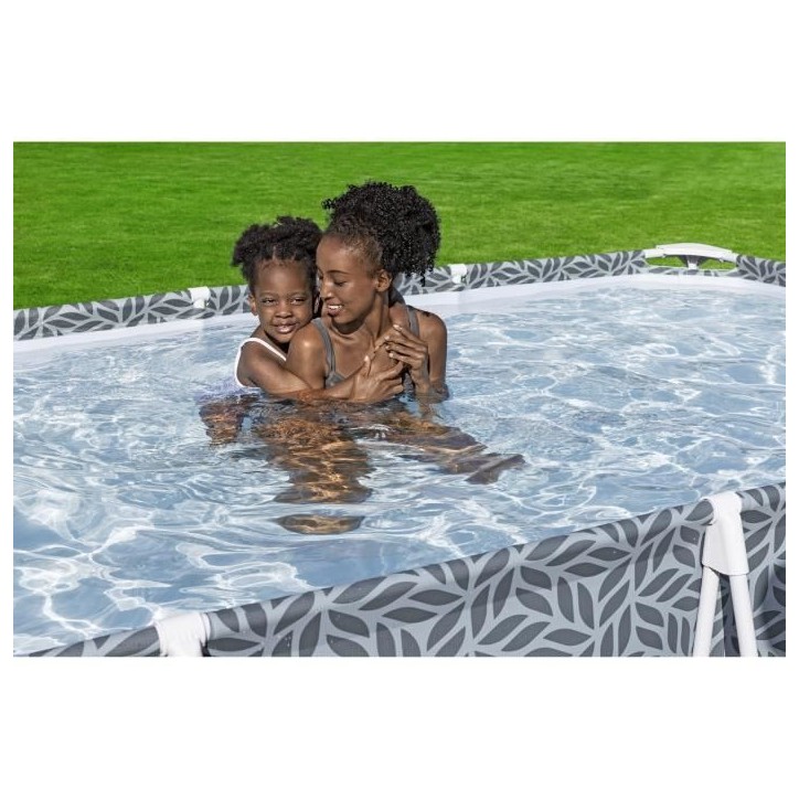 Piscine hors sol tubulaire BESTWAY - Steel Pro™ - 366 x 201 x 66 cm - Rectangulaire - décor graphique Piscine hors sol tubulaire BESTWAY - Steel Pro™ - 366 x 201 x 66 cm - Rectangulaire - décor graphique