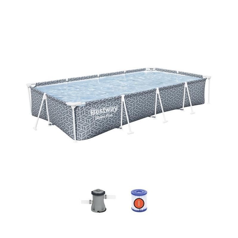 Kit Piscine hors sol tubulaire BESTWAY - Steel Pro™ - 366 x 201 x 66