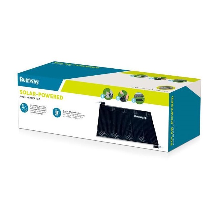 Tapis de solaire chauffant - Bestway - Pour piscine bestway - Noir