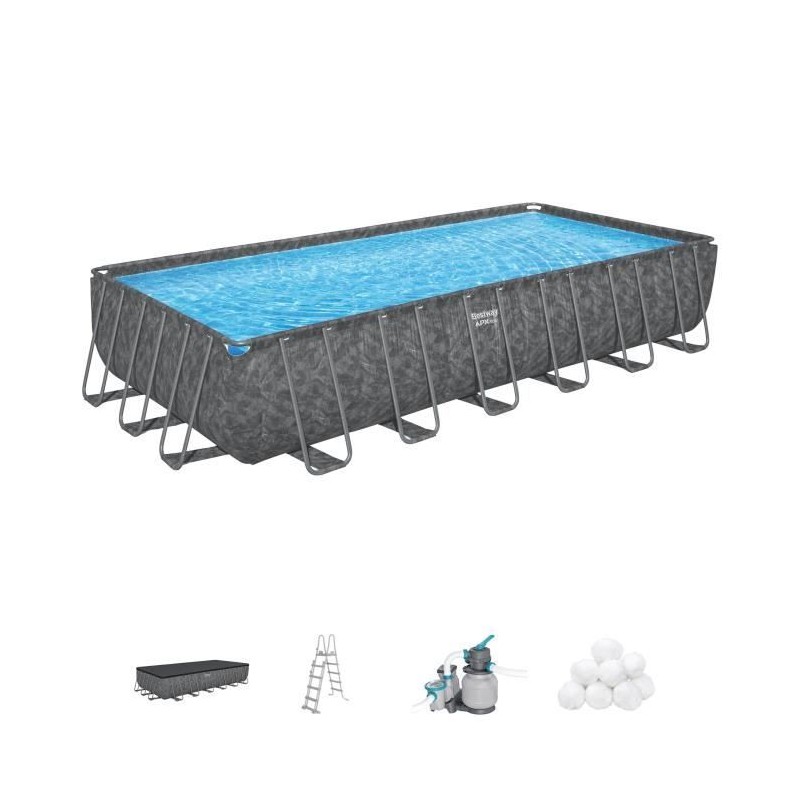Kit Piscine hors sol tubulaire BESTWAY - APX 365™ - 732 x 366 x 132