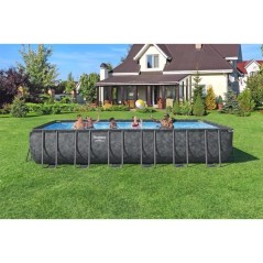 Kit Piscine hors sol tubulaire BESTWAY - APX 365™ - 732 x 366 x 132 cm - Rectangulaire (Filtre a sable, 250 g polysphere, éch