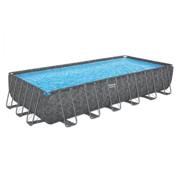Kit Piscine hors sol tubulaire BESTWAY - APX 365™ - 732 x 366 x 132 cm - Rectangulaire (Filtre a sable, 250 g polysphere, éch