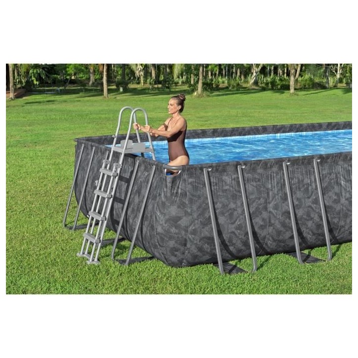 Kit Piscine hors sol tubulaire BESTWAY - APX 365™ - 732 x 366 x 132 cm - Rectangulaire (Filtre a sable, 250 g polysphere, éch