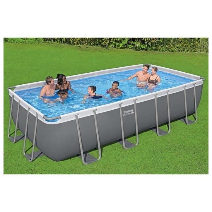Kit Piscine hors sol tubulaire BESTWAY - Steel Pro Max™ - 549 x 274 x 122 cm - Rectangulaire (Filtre a cartouche, bâche, éch Kit Piscine hors sol tubulaire BESTWAY - Steel Pro Max™ - 549 x 274 x 122 cm - Rectangulaire (Filtre a cartouche, bâche, éch