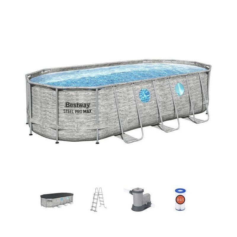Kit Piscine hors sol tubulaire BESTWAY - Steel Pro Max™ - 549 x 274