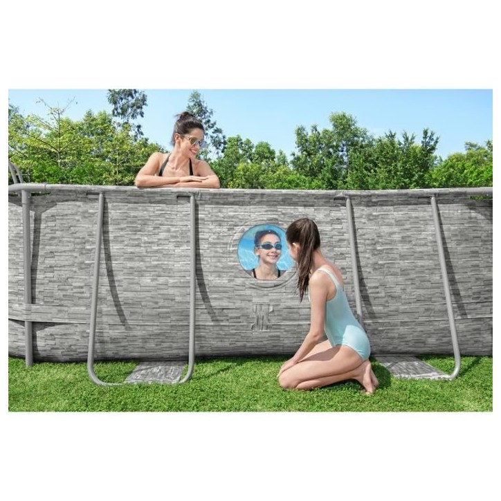 Kit Piscine hors sol tubulaire BESTWAY - Steel Pro Max™ - 488 x 305 x 107 cm - Ovale (Filtre a sable, bâche, échelle) Kit Piscine hors sol tubulaire BESTWAY - Steel Pro Max™ - 488 x 305 x 107 cm - Ovale (Filtre a sable, bâche, échelle)