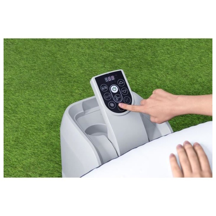 Spa gonflable BESTWAY - Lay-Z-Spa Miami - 120 airjets - 180 x 66 cm - 2 a 4 places - Rond (couverture, cartouche, diffuseur)