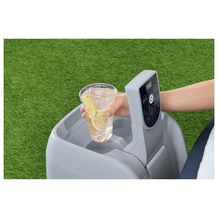 Spa gonflable BESTWAY - Lay-Z-Spa Miami - 120 airjets - 180 x 66 cm - 2 a 4 places - Rond (couverture, cartouche, diffuseur)