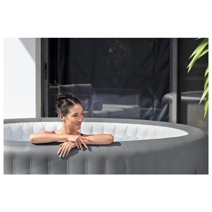 Spa gonflable BESTWAY - Lay-Z-Spa Hawaii - 236 x 71 cm - 4 a 8 places - Rond (Livré avec couverture, cartouche et diffuseur)