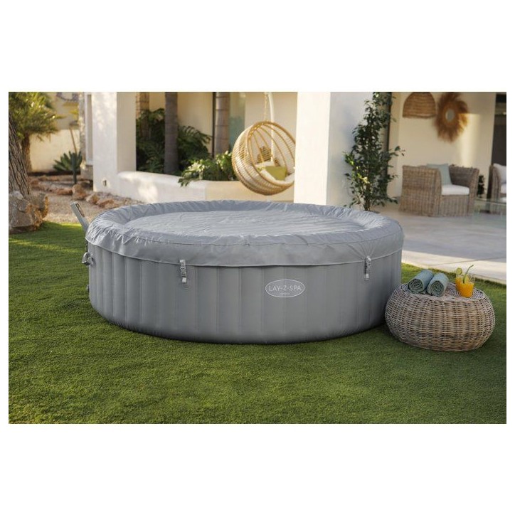 Spa gonflable BESTWAY - Lay-Z-Spa Hawaii - 236 x 71 cm - 4 a 8 places - Rond (Livré avec couverture, cartouche et diffuseur)